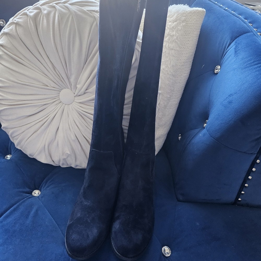 Marc Fisher Navy Heeled Boots